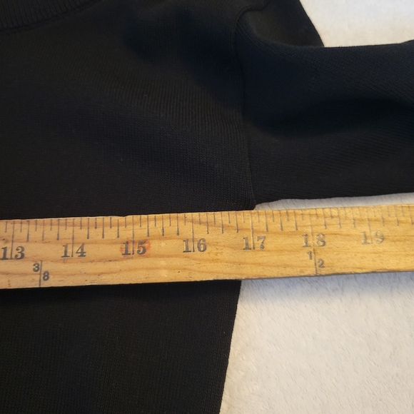 ENDLESS ROSE Women Small Black Viscose Off-The-Shoulder Sweater Sheer Pink Top - Picture 7 of 9